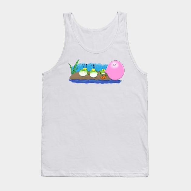 Funny frogs cartoon Tank Top by FrogFactory